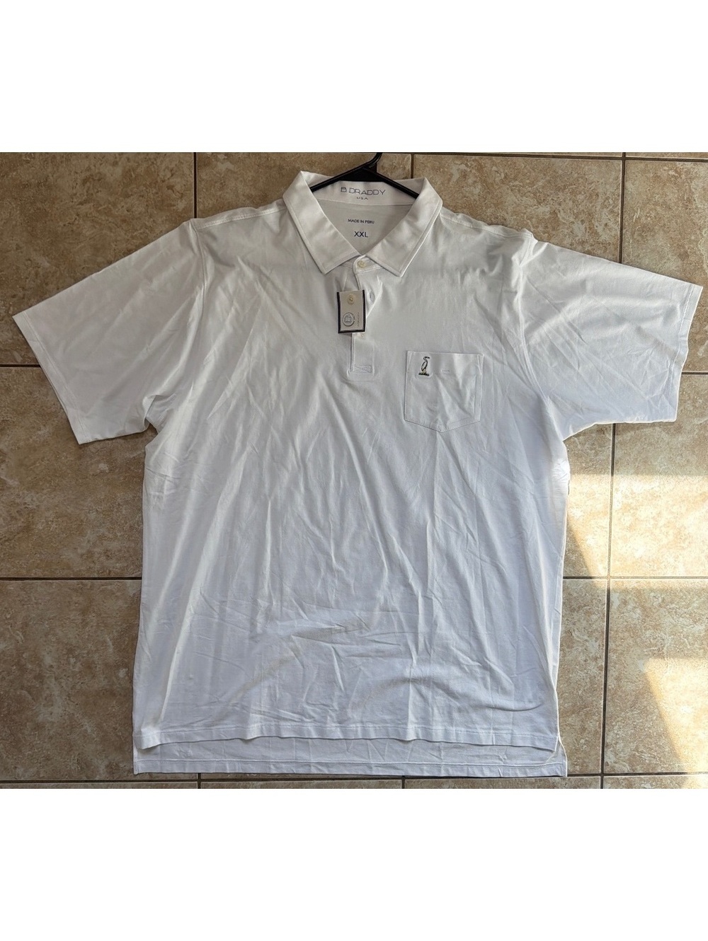 2XL - Men - B. Draddy USA White Polo (NWT)
